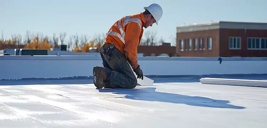Flat Roof Drain Installation in Niles