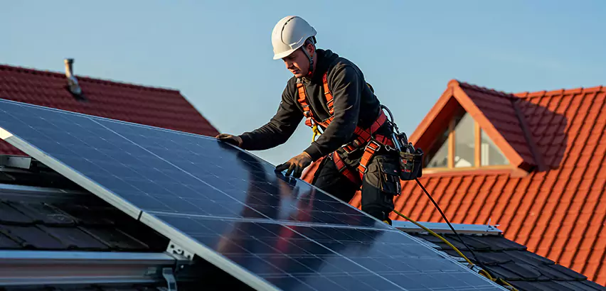 Solar Panels on Steel Roof Installation in Niles